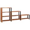 vidaXL Hilla 3 pcs Br&uacute;nn 80 x 30 x 110 cm Hrein akas&iacute;utr&eacute;