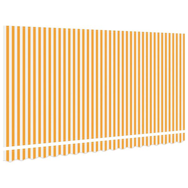 vidaXL Varmaskiptaefni fyrir skyggni Gulur og hv&iacute;tur 380 x 195 cm