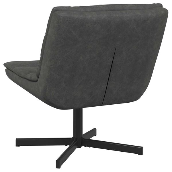 vidaXL Sn&uacute;ningsst&oacute;ll Svartur 63 x 75 x 76 cm Forn PU