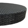 vidaXL 5 stykki garðbarasett Poly Rattan Black