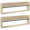 vidaXL T&iacute;marit Hillur me&eth; hillu 2 pcs Sonoma Eik 100 x 12 x 30 cm