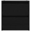 vidaXL Veggfest Náttborð Svartur Eik 38x34x40 cm