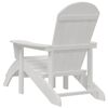 vidaXL Adirondack stóll Hvítt 74 x 82 x 92 cm HDPE
