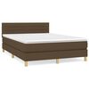 vidaXL H&oacute;lfa&eth; Springr&uacute;m me&eth; D&yacute;nu D&ouml;kkbr&uacute;nt 140x190 cm Tauefni
