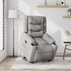 vidaXL Electric Stand up Recliner st&oacute;ll Cloud Grey Efni