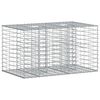 vidaXL Gabion h&aelig;kka&eth; r&uacute;m Silfur