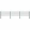 vidaXL Gir&eth;ingarplata me&eth; st&oacute;lpum &uacute;r j&aacute;rni 522x80 cm gr&aelig;n