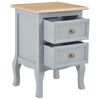 280039 vidaXL Bedside Cabinets 2 pcs Grey 35x30x49 cm MDF