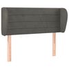 vidaXL H&ouml;f&eth;agafl me&eth; Eyrum 83x23x78/88 cm D&ouml;kkgr&aacute;tt Flauel