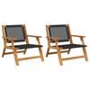 vidaXL Gar&eth;sm&iacute;&eth;ar 2 pcs Svartur 67 x 78 x 73 cm Hrein akas&iacute;utr&eacute;