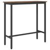vidaXL bor&eth; Rau&eth;-eik 100 x 40 x 100,5 cm Vinnslutr&eacute; og st&aacute;li