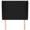 vidaXL Höfðagafl með Eyrum 83x23x118/128 cm Svart Efni