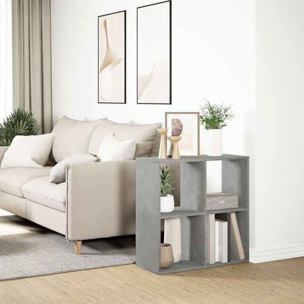 vidaXL B&oacute;kahilla Skilr&uacute;m Steypugr&aacute;r 69,5x29x69,5 cm Samsettur Vi&eth;ur