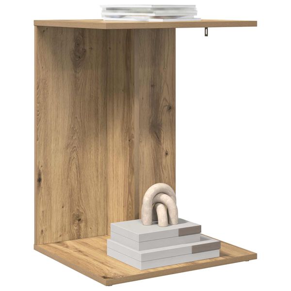 vidaXL Hli&eth;arbor&eth; Artisan Eik 45 x 40 x 62,5 cm Samsettur vi&eth;ur