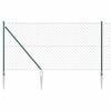 vidaXL Gir&eth;ingarp&oacute;stur Gr&aelig;nn 10 x 1 m (60 x 60 mm net) St&aacute;l og PVC