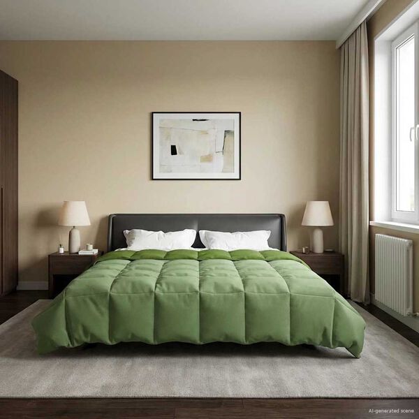 vidaXL Sumars&aelig;ng S&iacute;&eth;la&eth; Gr&aelig;nn 240 x 260 cm M&iacute;kr&oacute;f&iacute;ber