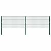 vidaXL Gir&eth;ingarplata me&eth; st&oacute;lpum &uacute;r j&aacute;rni 349x80 cm gr&aelig;n