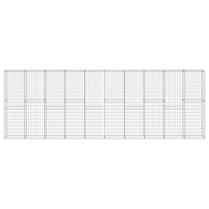 vidaXL Steinaveggur me&eth; Lokum S&iacute;nkh&uacute;&eth;a&eth; st&aacute;l 600x30x200 cm