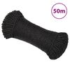 vidaXL B&aacute;tareipi Svartur 8 mm 50 m P&oacute;l&yacute;pr&oacute;p&yacute;len
