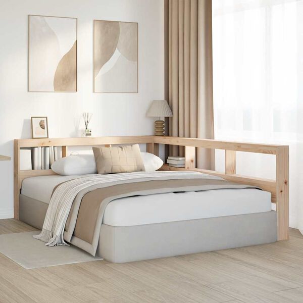 vidaXL B&oacute;kask&aacute;pur H&ouml;fu&eth;gafl L-oblike 135 cm Gegnheil Fura