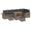 vidaXL Gar&eth;s&oacute;fa sett 9 pcs Gr&aacute;r p&oacute;l&yacute;rattan