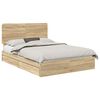 vidaXL Geymslu R&uacute;m me&eth; sk&uacute;ffu Sonoma Eik 160 x 200 cm Samsettur vi&eth;ur