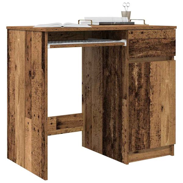vidaXL Skrifbor&eth; Old Wood 86x49x76 cm Engineered Wood