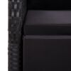 vidaXL 7 Hluta Gar&eth;bor&eth;stofusett me&eth; Sessum Svart P&oacute;l&yacute;rattan
