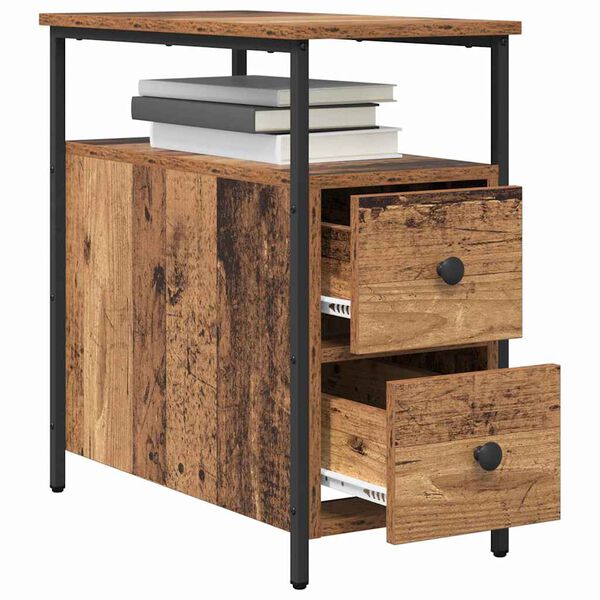 vidaXL Noat&ouml;flu sk&aacute;pur Gamalt vi&eth;ur 30 x 60 x 60 cm Samsettur vi&eth;ur