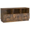 vidaXL Sj&oacute;nvarpssk&aacute;pur Reyktur eikarlitur 102 x 34,5 x 47 cm