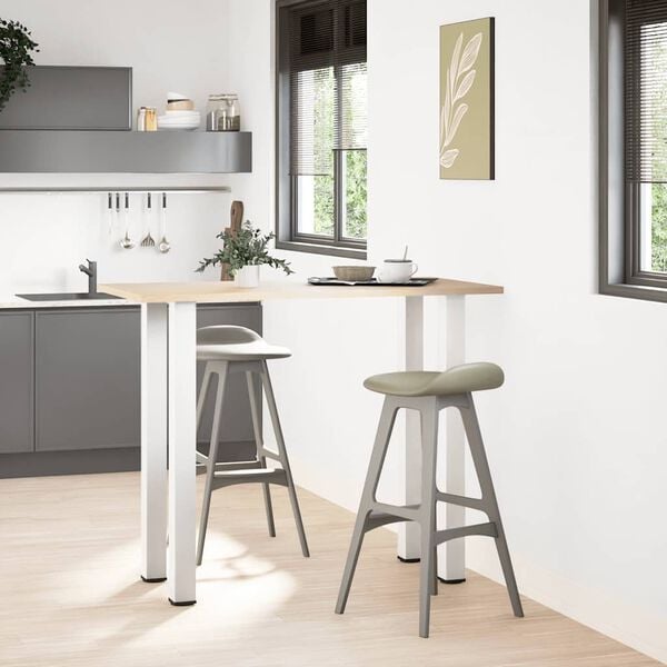 vidaXL barbor&eth;sf&aelig;tur 4 stk. hv&iacute;tir 110-112 cm st&aacute;l