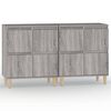 vidaXL Skenkir 2 stk. Gr&aacute;r Sonoma Eik 60x35x70 cm Samsettur Vi&eth;ur