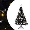 vidaXL Gervi fyrirfram l&yacute;stum j&oacute;latr&eacute; me&eth; 150 LED Svartur 120 cm PVC