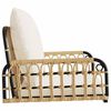 vidaXL Rólustóll með Sessum 63x58x39 cm Pólýrattan og Stál