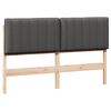 vidaXL B&oacute;lstru&eth; r&uacute;mgafl Br&uacute;nn og Dimmur gr&aacute;r 160 cm Solid furuhikk