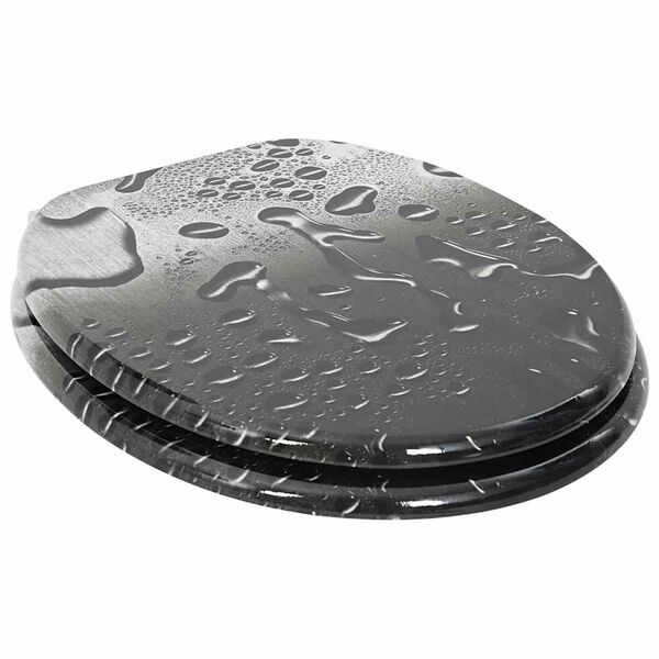 vidaXL Mj&uacute;kur loka&eth; setti fyrir salerniss&aelig;ti Gr&aacute;r 44 x 38 cm MDF bor&eth;