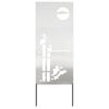 vidaXL Gar&eth;s b&uacute;na&eth; skj&aacute;r &Uacute;tskur&eth;ur Silfur 50 x 140 cm stainless steel