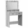 vidaXL F&ouml;tubor&eth; me&eth; hillu Gr&aacute;r Sonoma 79 x 41 x 135 cm Samsettur vi&eth;ur