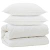 vidaXL D&uacute;kur me&eth; p&uacute;&eth;um me&eth; kodda 3 pcs Hv&iacute;tt M&iacute;kr&oacute;f&iacute;ber