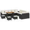 vidaXL Gar&eth;s&oacute;fa sett 14 pcs Svartur p&oacute;l&yacute;rattan