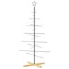 vidaXL J&oacute;latr&eacute; &uacute;r m&aacute;lmi me&eth; vi&eth;arbotni Svartur 150 cm