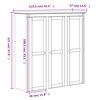 vidaXL Skápur„BODO“ Hvítt og Brúnt 115,5x43x200,5 cm Gegnheil Fura