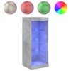 vidaXL Skenkur me&eth; LED Lj&oacute;sum Steypugr&aacute;r 41x37x100 cm