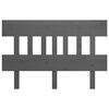vidaXL Höfðagafl Grár 153,5x3x81 cm Gegnheil Fura