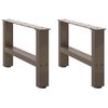 vidaXL s&oacute;fabor&eth;sf&aelig;tur &uacute;r n&aacute;tt&uacute;rulegu st&aacute;li, 2 stk., 50x(30-31) cm, st&aacute;l