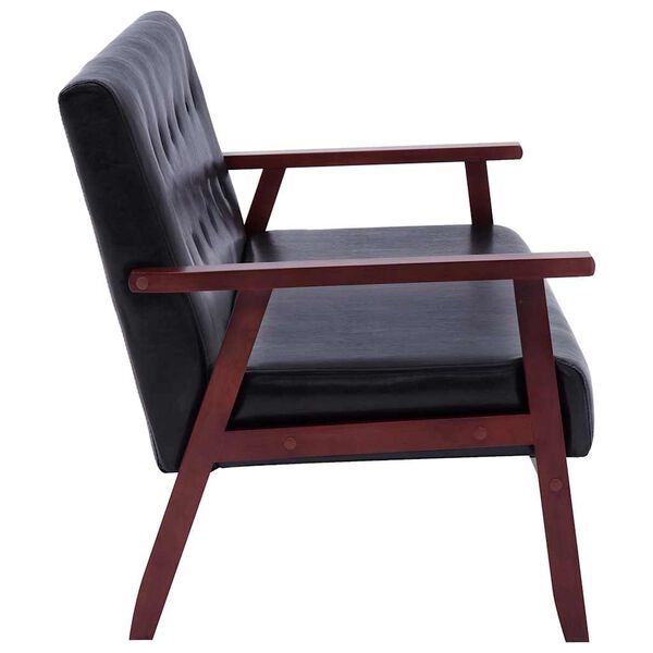 vidaXL Pouffi 2 stk Svartur 30x30x30 cm Flauelsdúkur