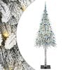 vidaXL J&oacute;latr&eacute; me&eth; 300 LED me&eth; standi Hv&iacute;tt 210 cm PE og St&aacute;l