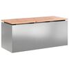 vidaXL Gar&eth;bekkur Silfur 100 x 40 x 43 cm Sinkh&uacute;&eth;a&eth; st&aacute;l