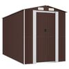 vidaXL Gar&eth;sk&yacute;li D&ouml;kkbr&uacute;nt 192x357x223 cm Galvanh&uacute;&eth;a&eth; St&aacute;l