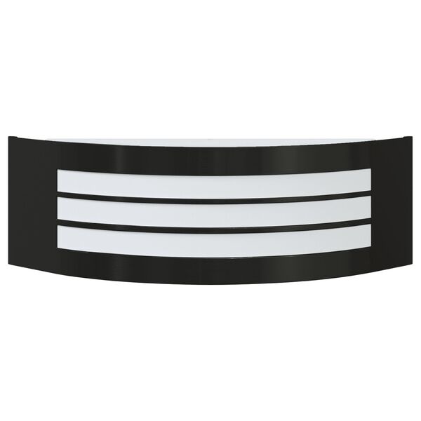 vidaXL Utanveggjakennarar 2 pcs Svartur 32 x 10 x 10 cm